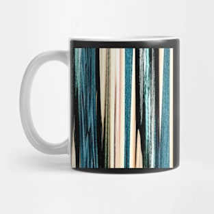 blue turquoise black grey beige pink abstract striped pattern Mug